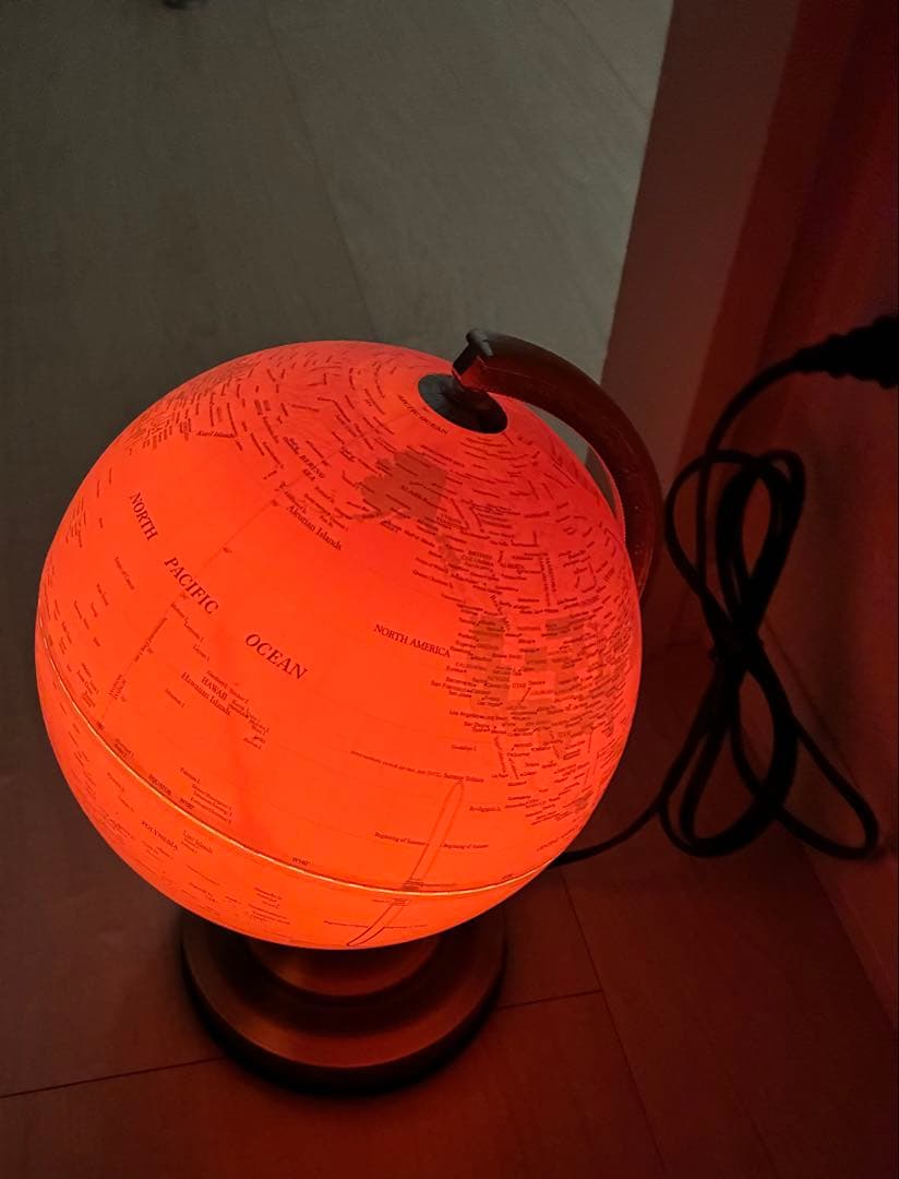 地球儀 直径20cm ランプ付き アメリカ購入品