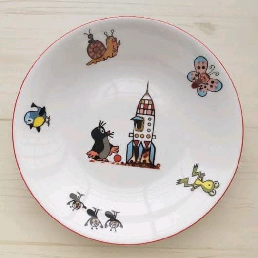 新品　from チェコ　もぐらのクルテク　パスタ皿　20cmサイズ　ロケット