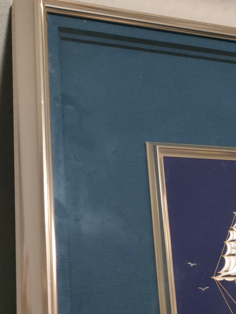 ★純銀　SILVER999　刻印あり　額　船　武比古　TAKEHIKO