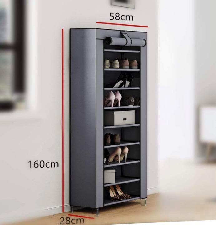 ロングブーツも折らずに収納OK♪❤嫌な臭いが籠もらない❣お洒落シューズラック