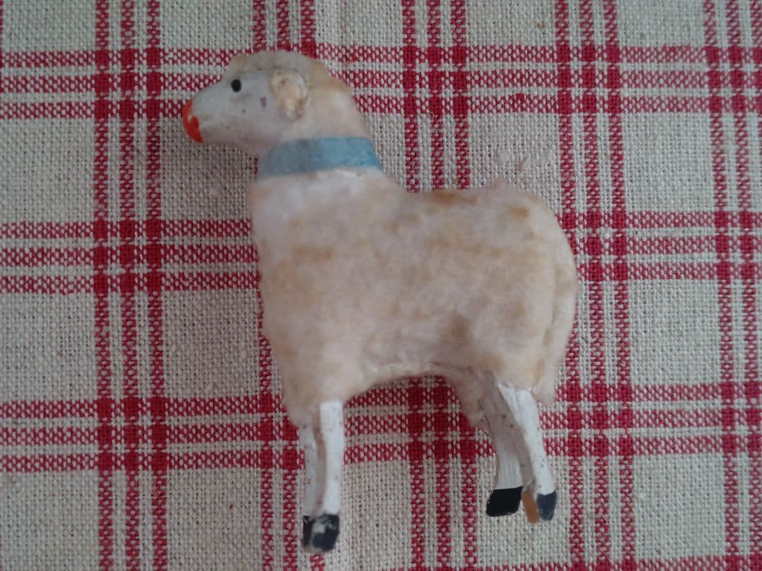 ドイツ　ベビー　ビスクドール　ミニョネット　ひつじ　たまご型BOX　イースター