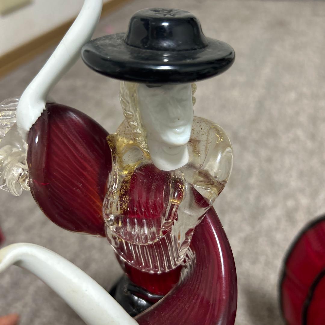 ベネチアンガラス ペアドール ムラーノガラス ダンス イタリア