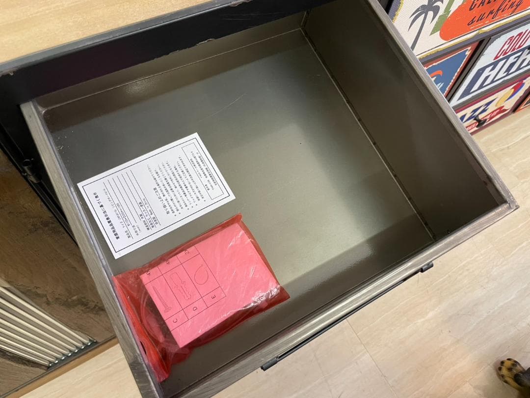 天然木　スチール　キャビネット　インダストリアル　サイドボード　引出　レトロ　棚