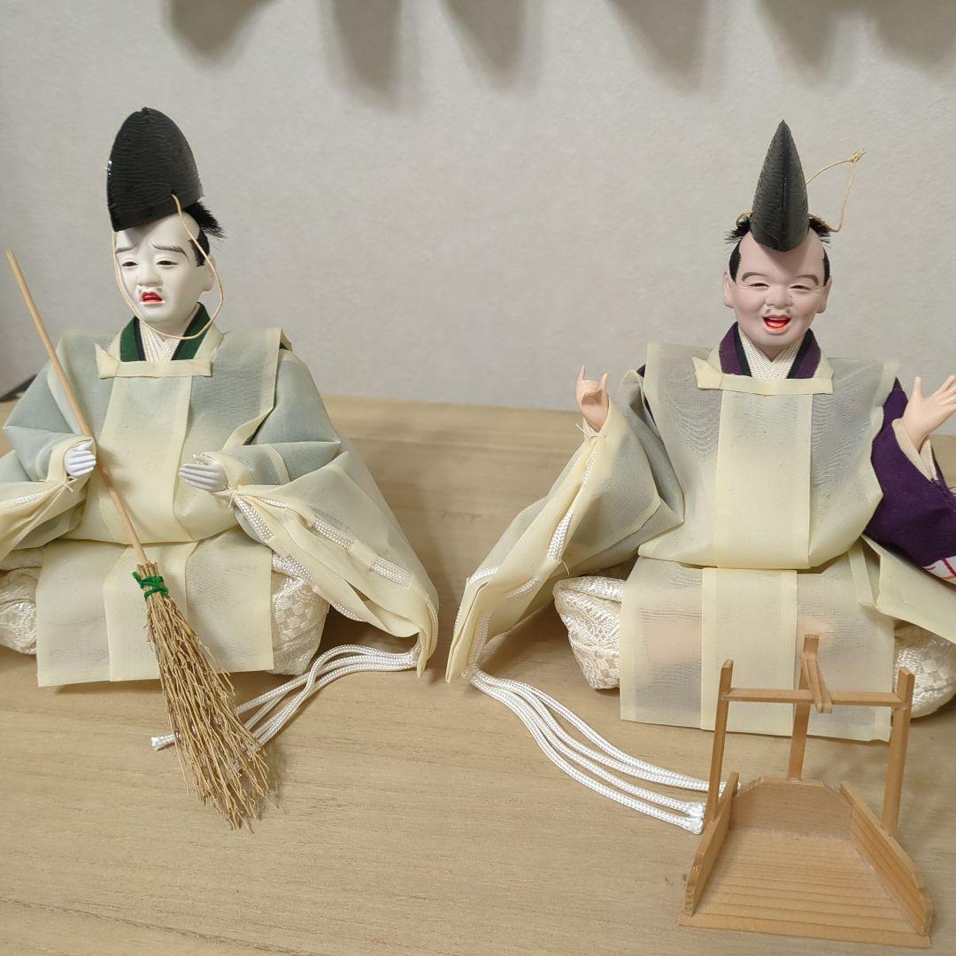 【shinsuke】お雛様七段飾り　人形15体+雪洞　桐箱入り　ビンテージ