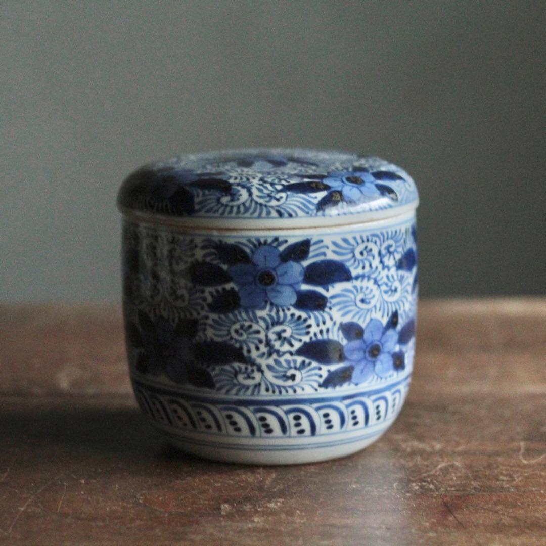 古伊万里 染付 蓋物 古美術 古道具 アンティーク ボンボニエール