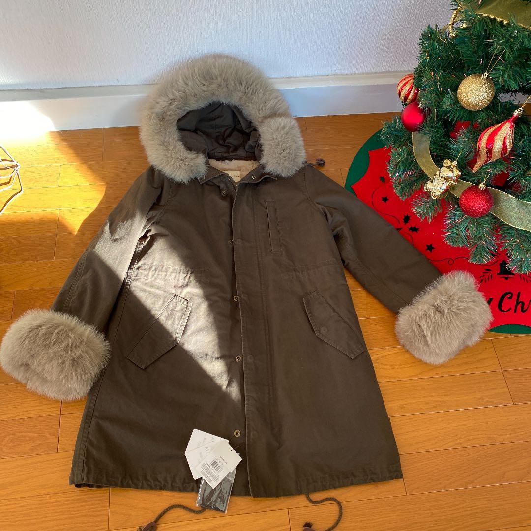 週末まで　最終値下げ⭐️新品未使用⭐️アナトリエ　ファー付き　モッズコート