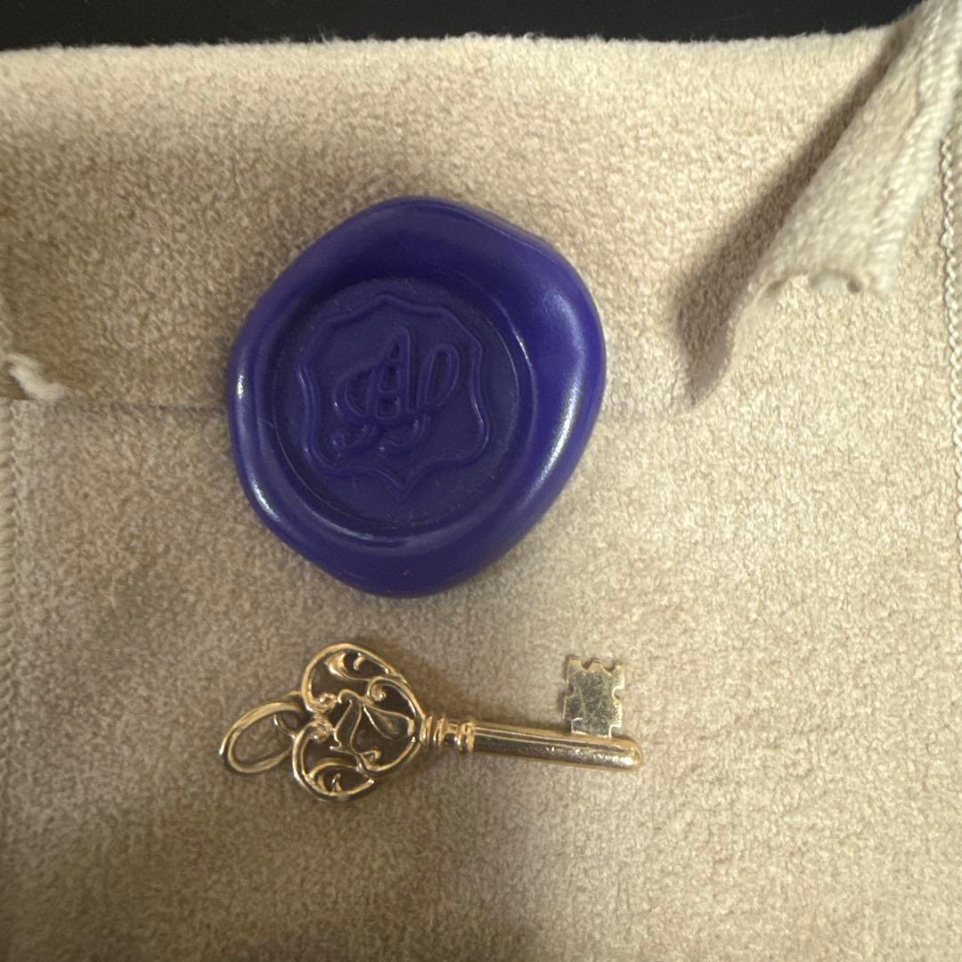 agete K10 ゴールドハート型鍵チャーム 廃盤