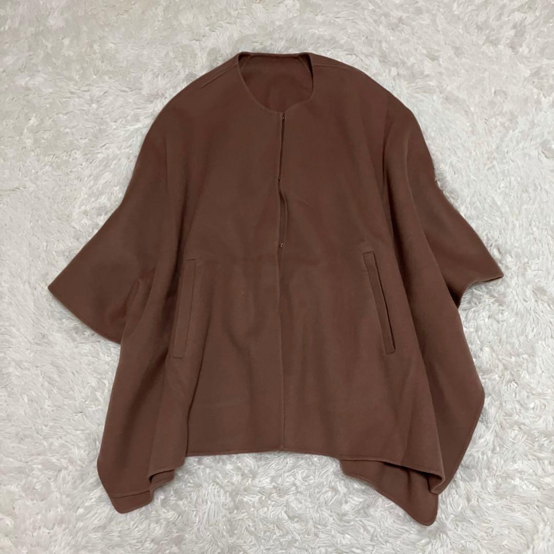 セオリーリュクス ２１AW ケープ ポンチョ カシミヤ ピンクベージュ 38