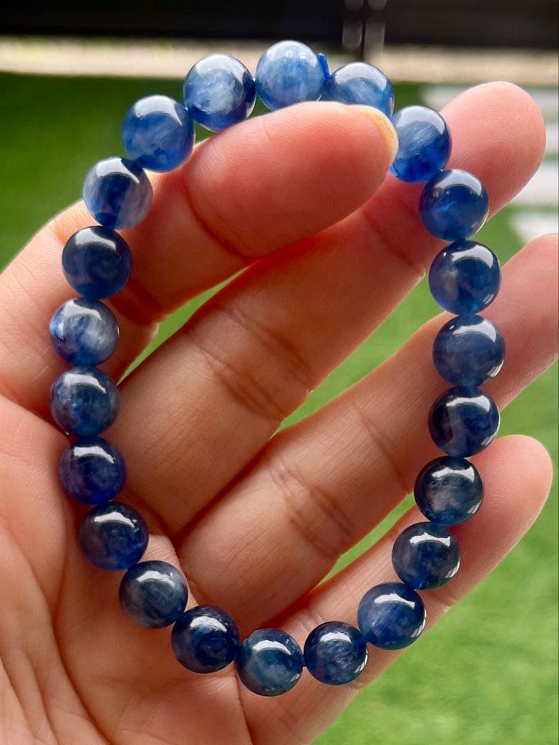 高品質カイヤナイト✨キャッツアイ効果ᗢᘏ੭天然石！集中力！受験！ダイエット