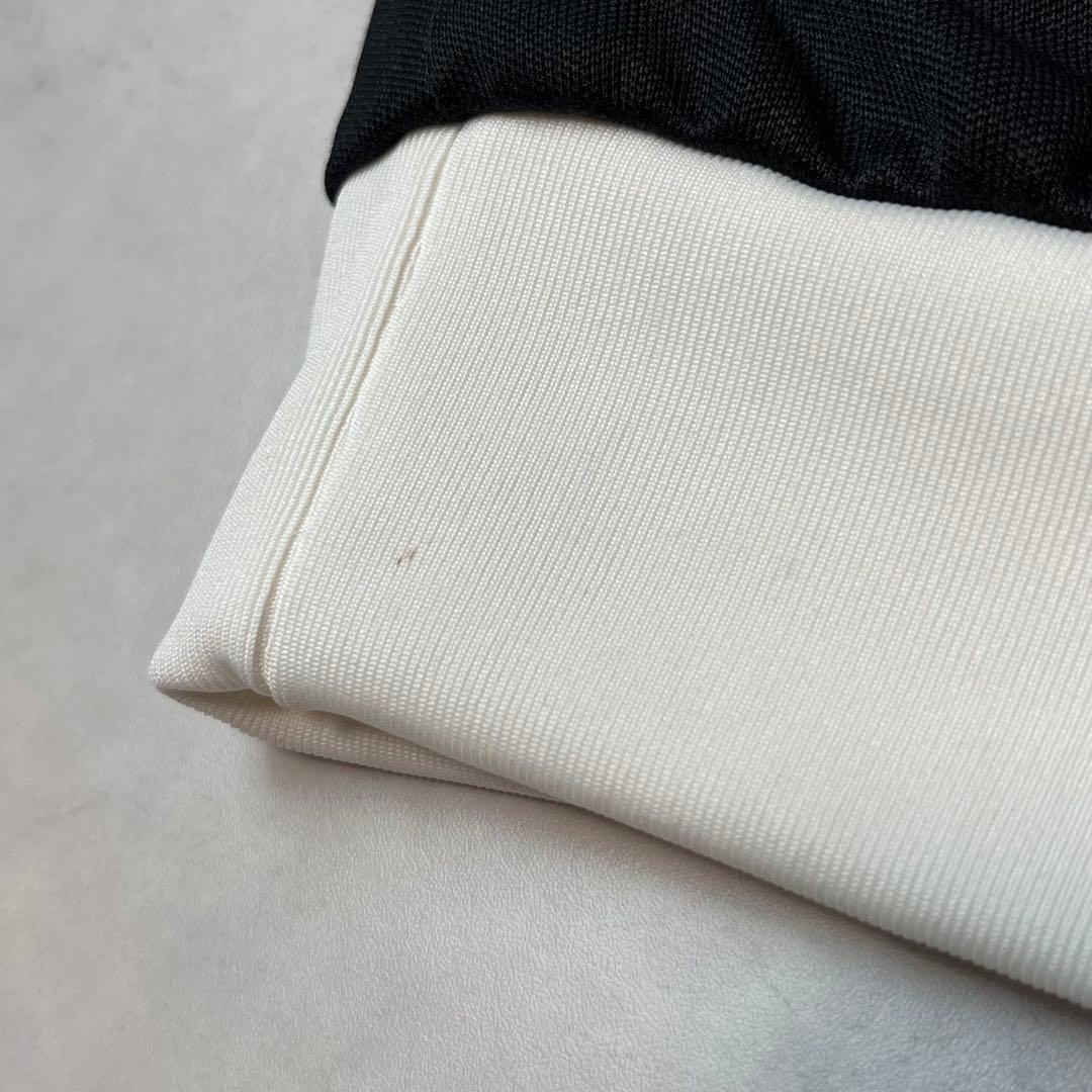 adidas トラックジャケット ブラック ホワイト M