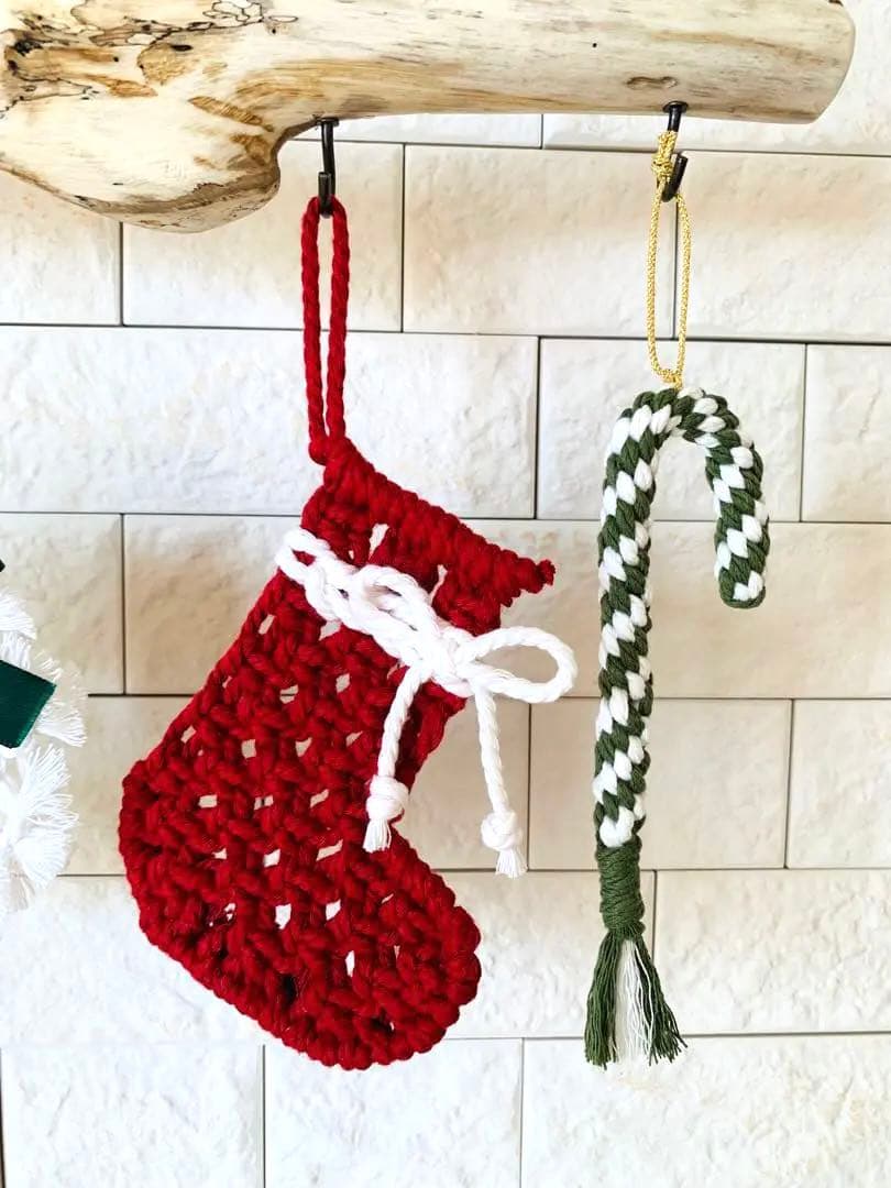 NO 417『流木・マクラメ・クリスマスガーランド・クリスマスオーナメント』