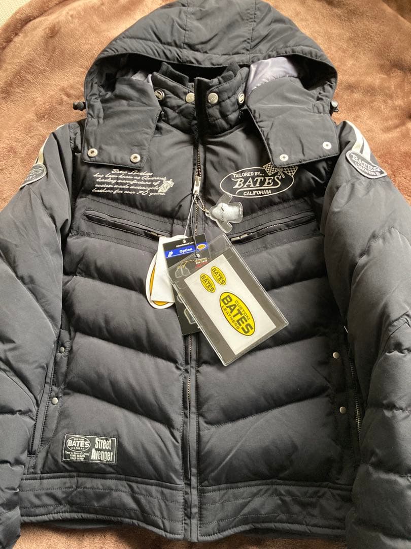 新品タグ付き BATES フード付き黒レディースバイクウエアM可愛い