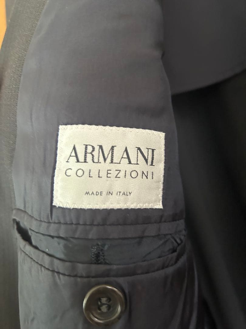 イタリアアルマーニ セットアップ スーツ シャドーストライプ ビッグシルエット