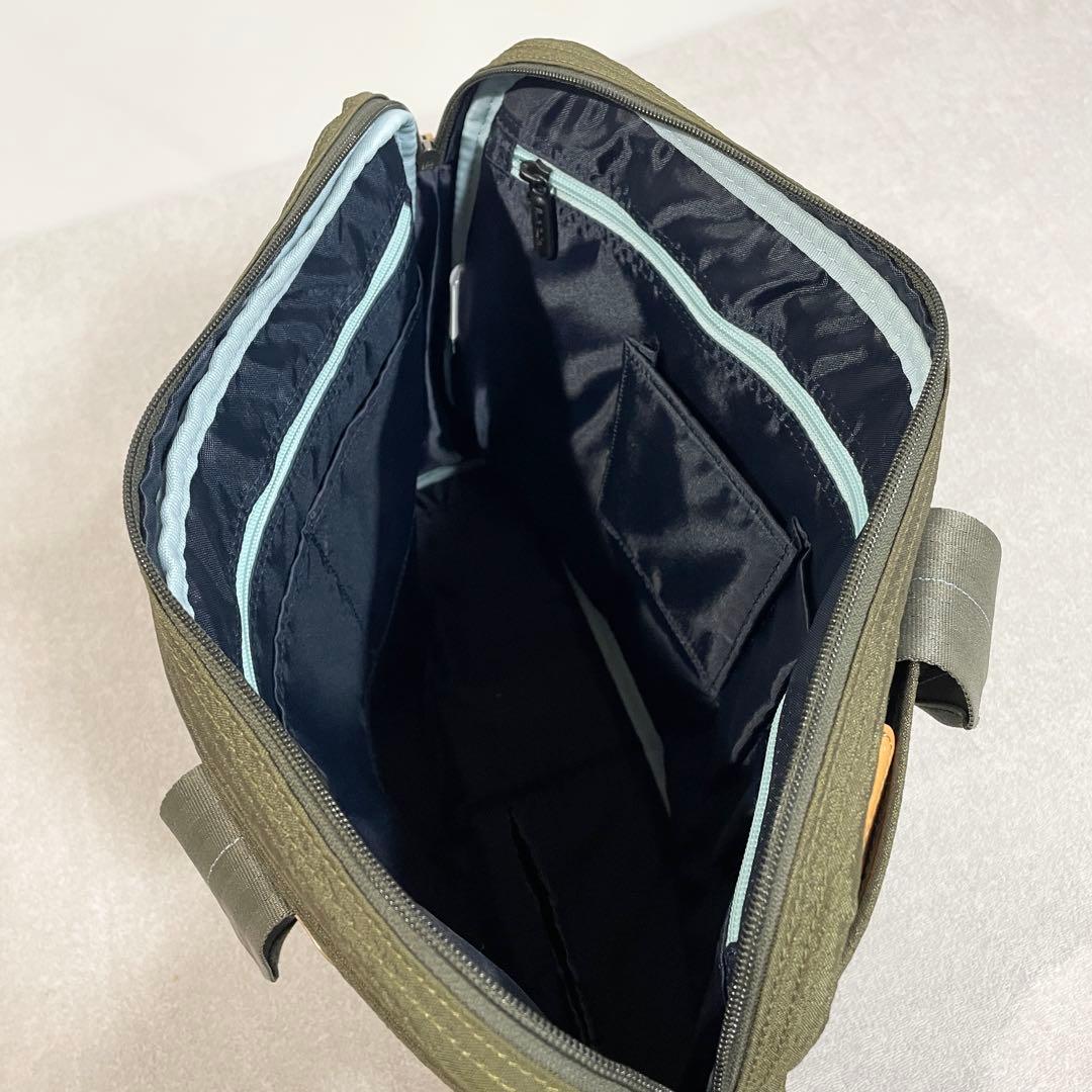 【極美品】ポールスミス ブリーフケース 2way オリーブ ナイロン×レザー