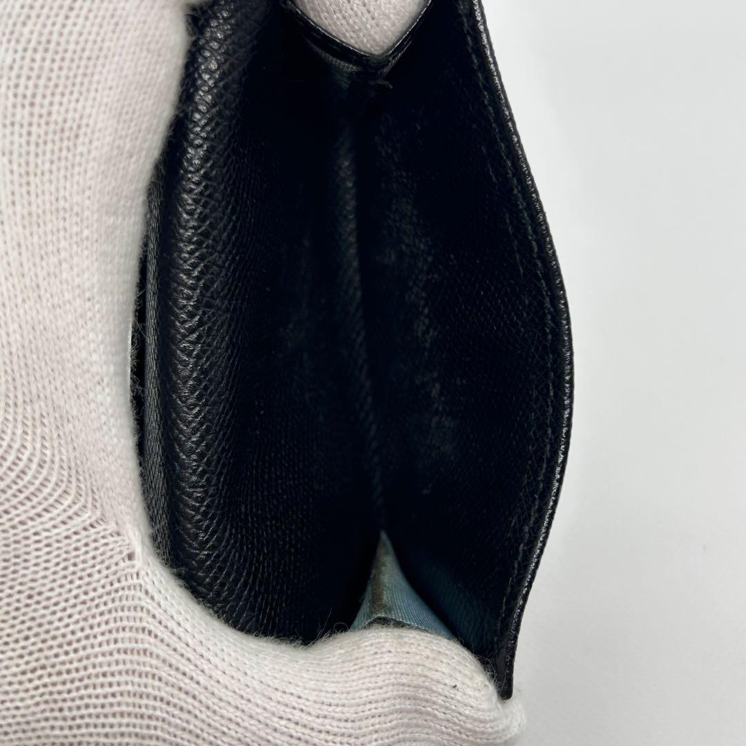 【極美品】ブルガリ カードケース 名刺入れ 小銭入ブラックレザー