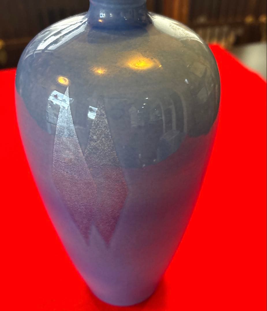 中田一於　人間国宝　青袖花瓶