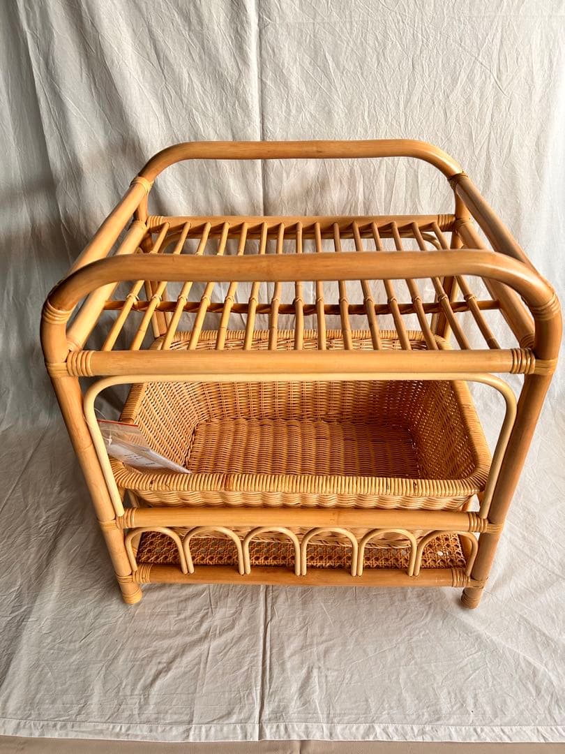 【新品・未使用品】脱衣所用ラタン収納