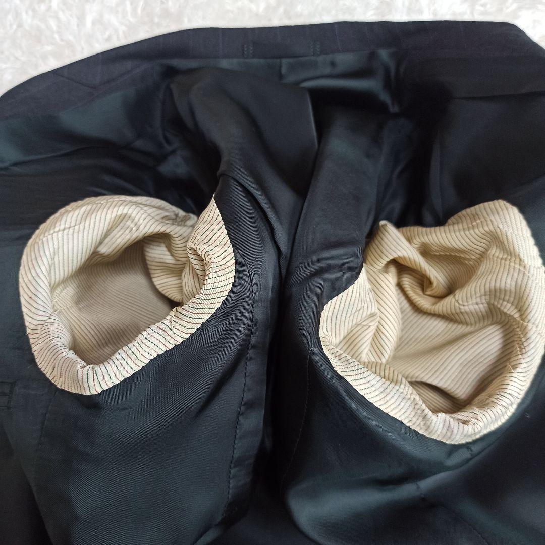 美品 ポールスミス カノニコ スーツ 2B ストライプ チャコールグレー M