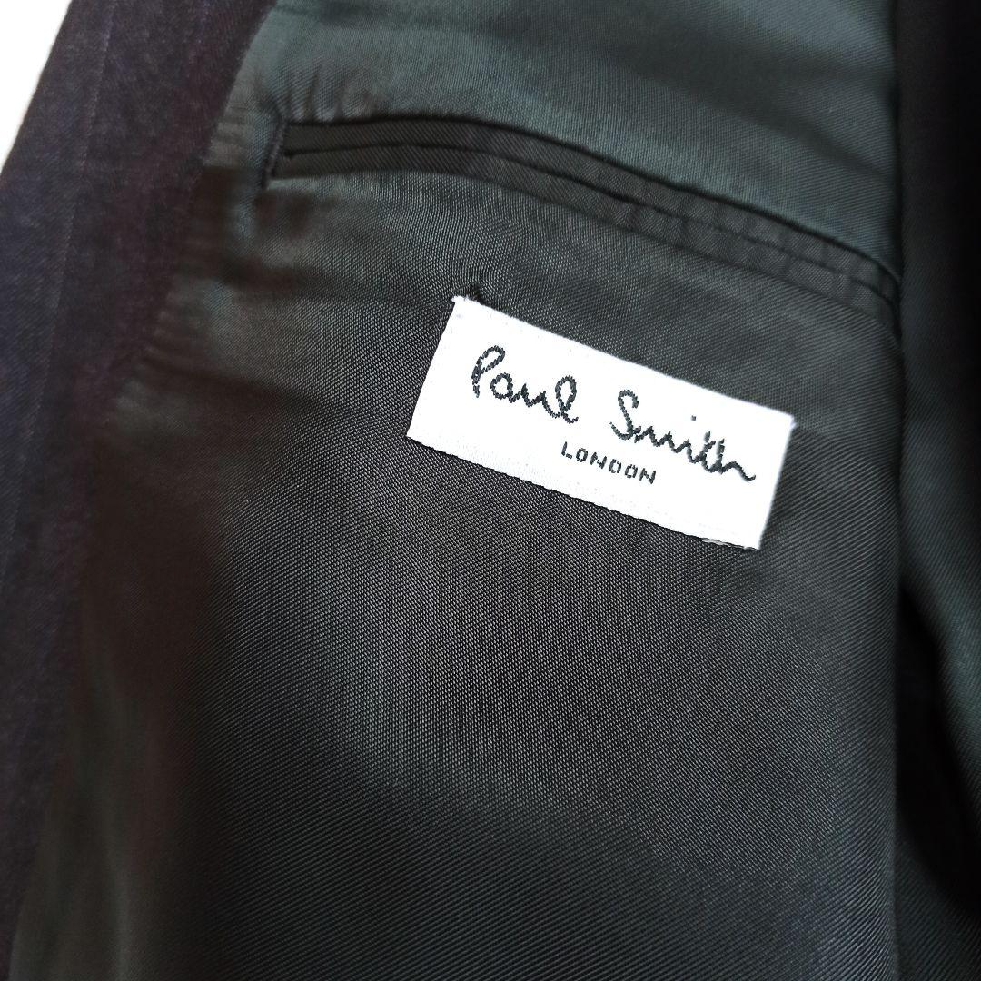 美品 ポールスミス カノニコ スーツ 2B ストライプ チャコールグレー M