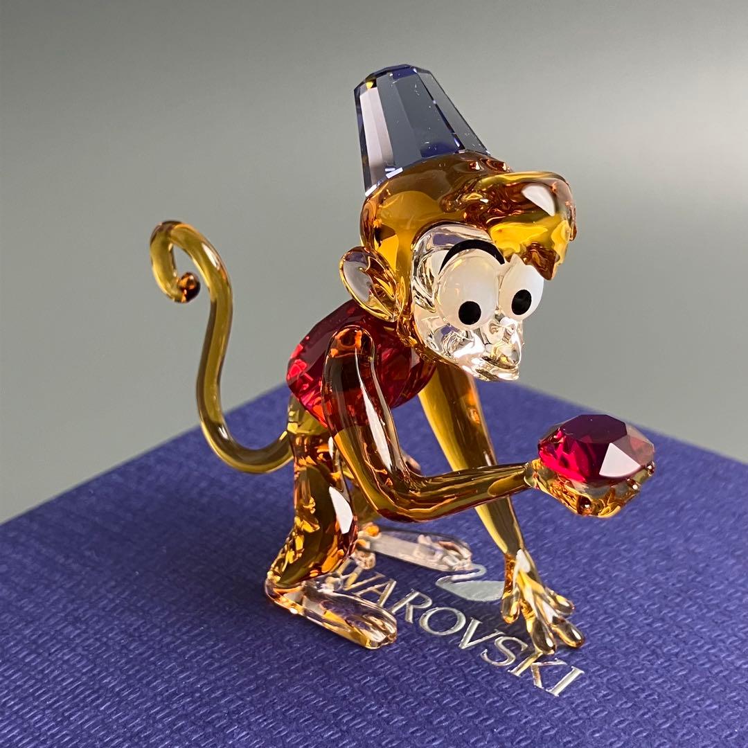 未使用 スワロフスキー アラジン ディズニー アブー クリスタル 置物 箱付