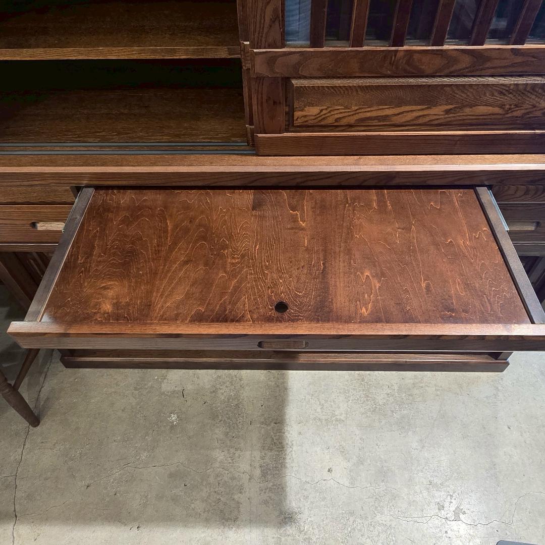 【高級】 無垢材 食器棚 引き戸 幅148㎝ カップボード 収納棚 和風 民芸