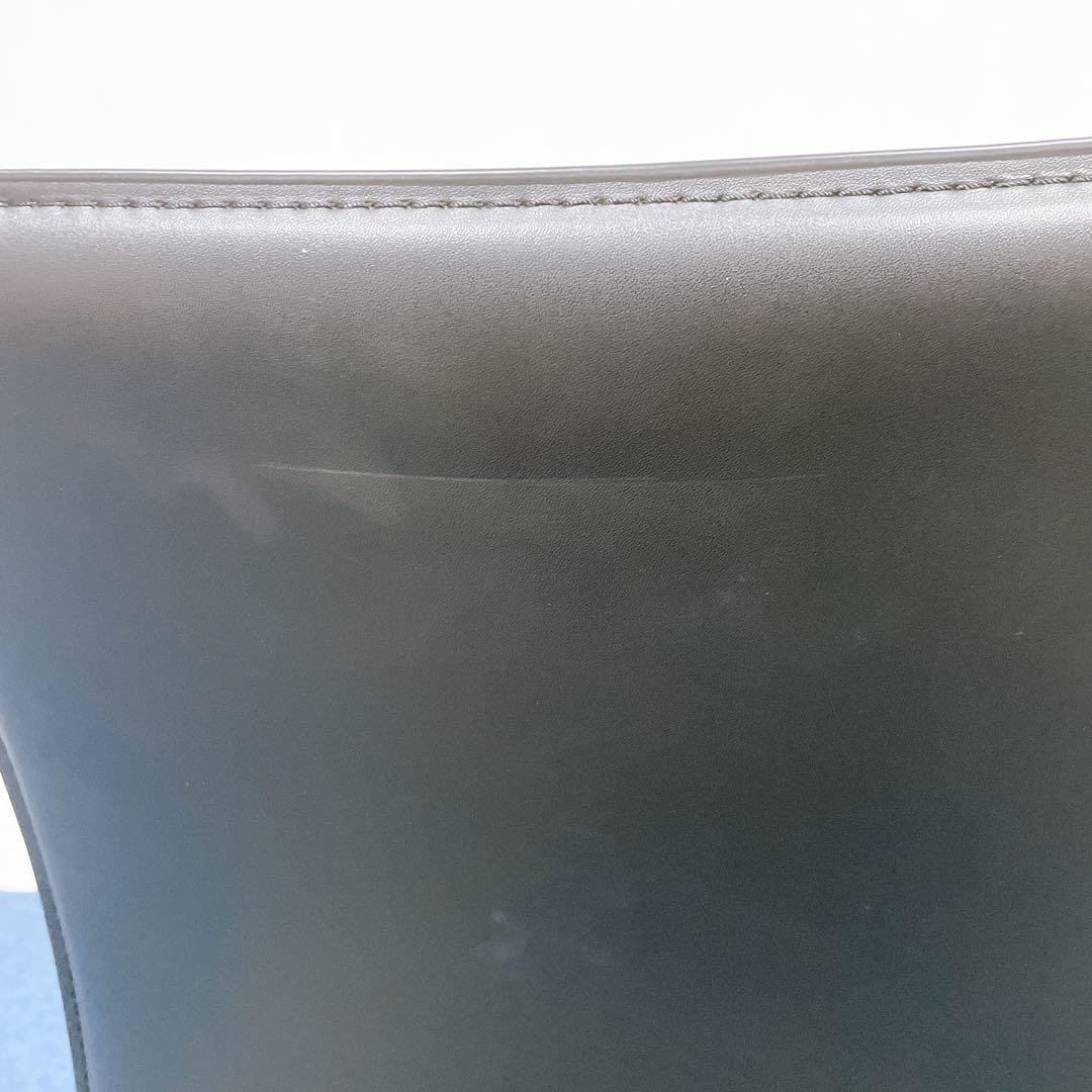 【未使用送料込】あずま工芸 レザーダイニングチェア 黒 2脚セット②