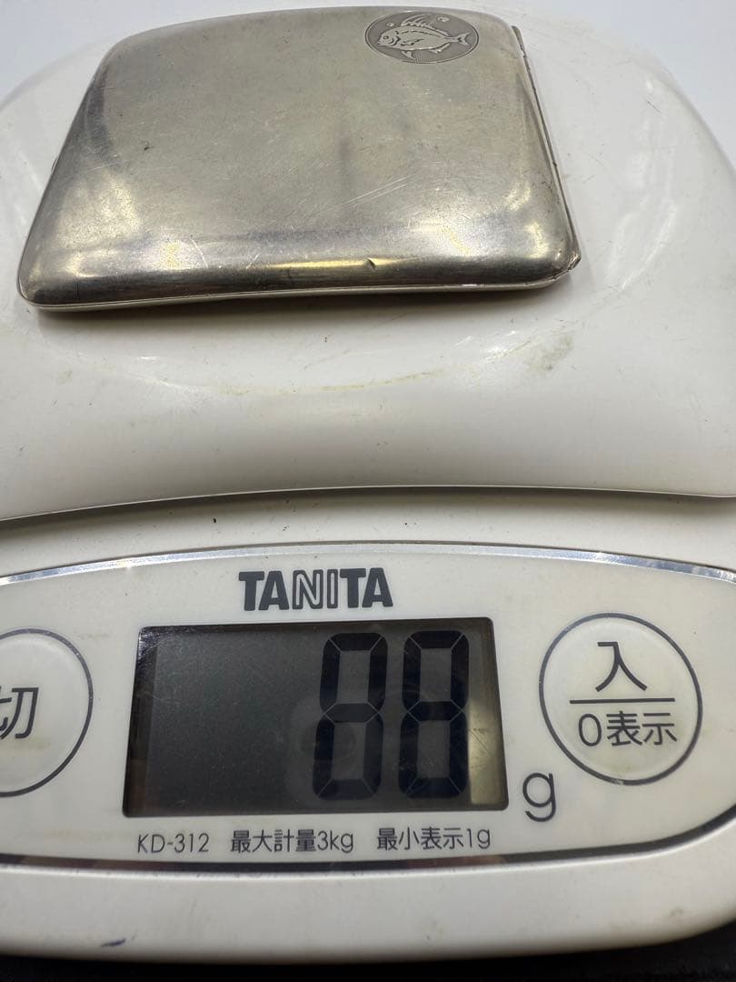 シルバー 0.950 魚エンブレム アンティークケース