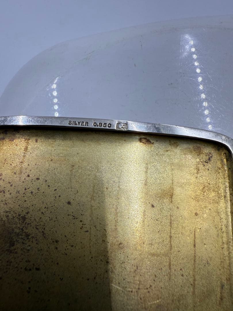 シルバー 0.950 魚エンブレム アンティークケース