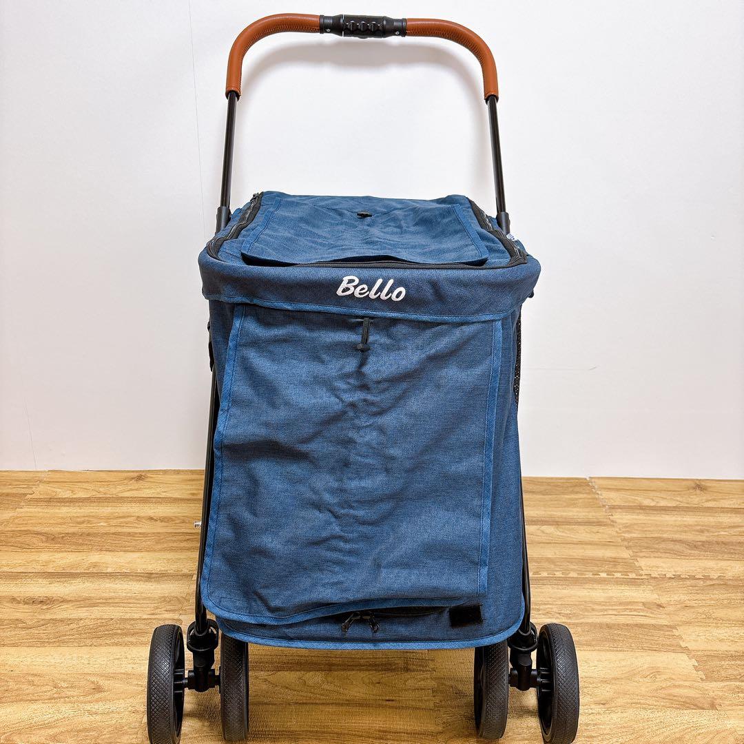 美品　Bello ペットカート デニム　犬用　ペットバギー　折りたたみ式