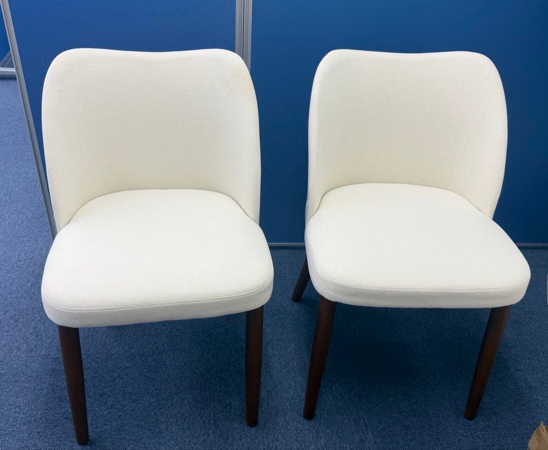 0207-Ｋ0026 ダイニングチェア 2脚セット ホワイト