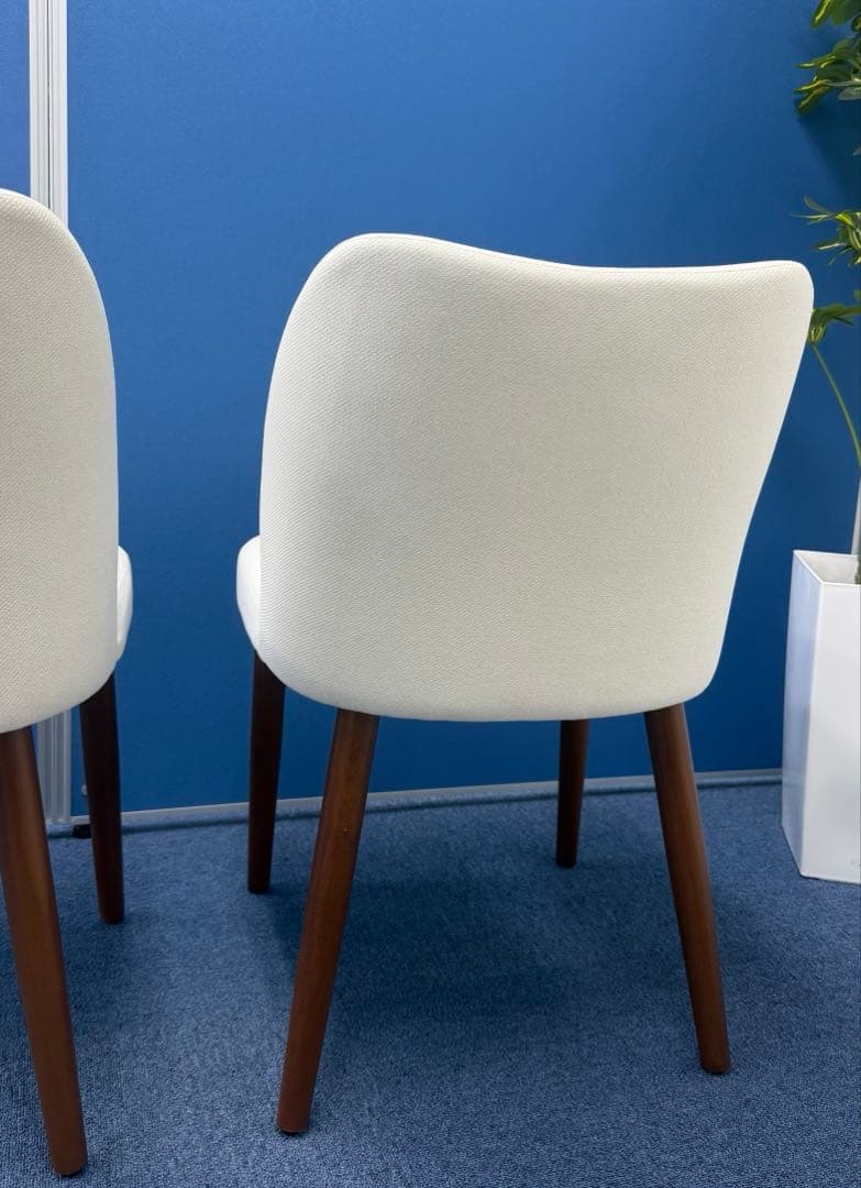 0207-Ｋ0026 ダイニングチェア 2脚セット ホワイト