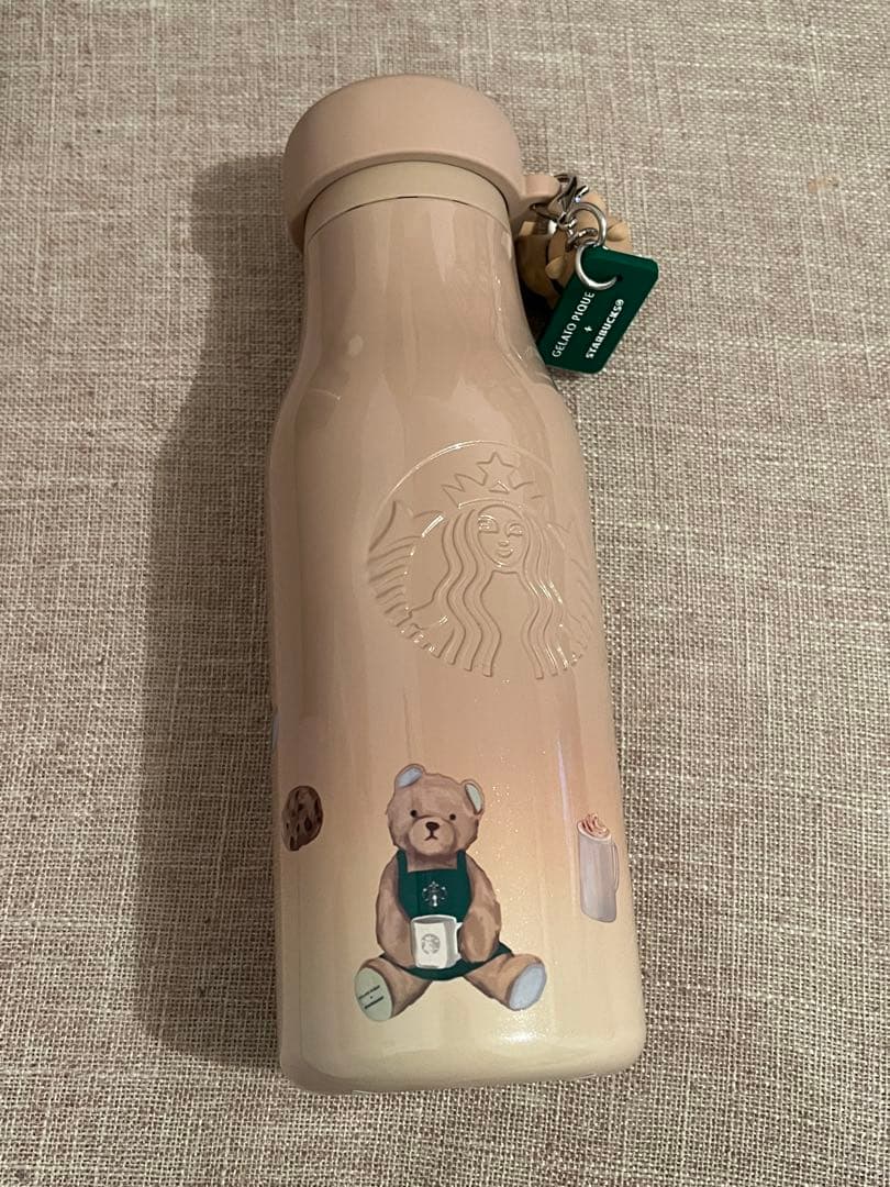 新品　スターバックス　ジェラートピケ　ステンレスボトル　モカベージュ　473ml
