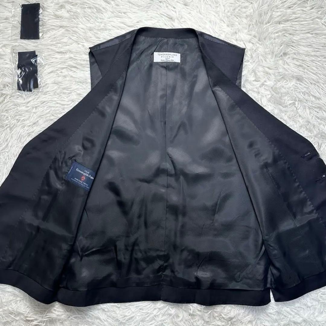 別注 未使用級 トゥモローランド ピルグリム×ゼニア 3ピース 光沢 黒 44