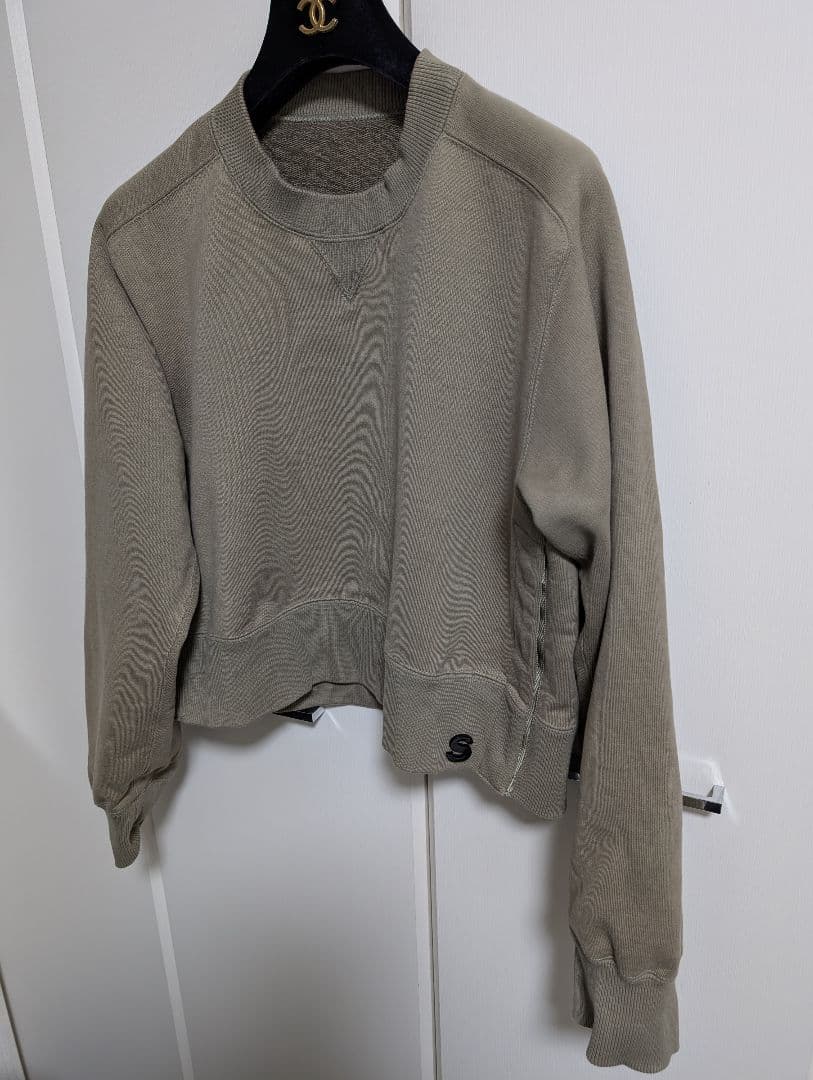 美品ꕤ23AW【sacai】Sピンズ付きプルオーバースウェット