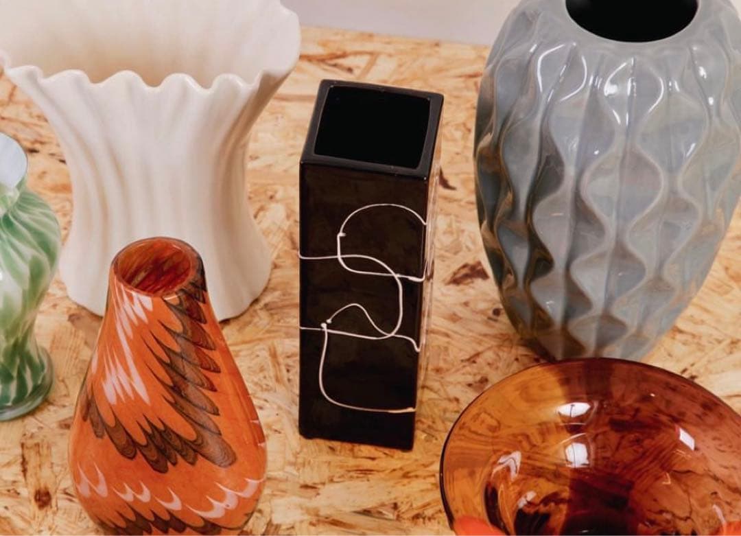 vintage flower vase マーブル