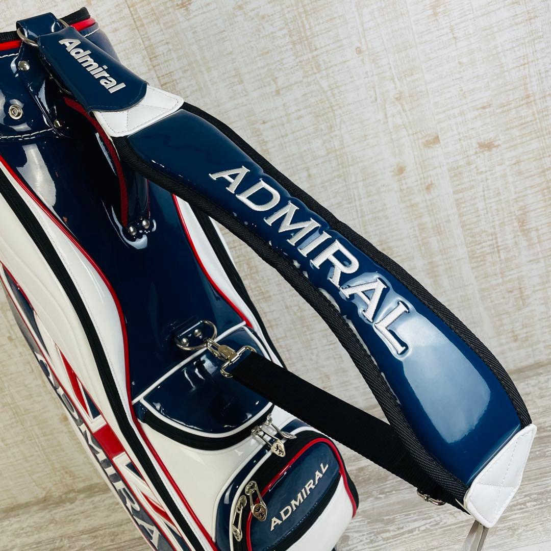 Admiral アドミラル　エナメル　トリコロール　キャディバッグ　9.0型