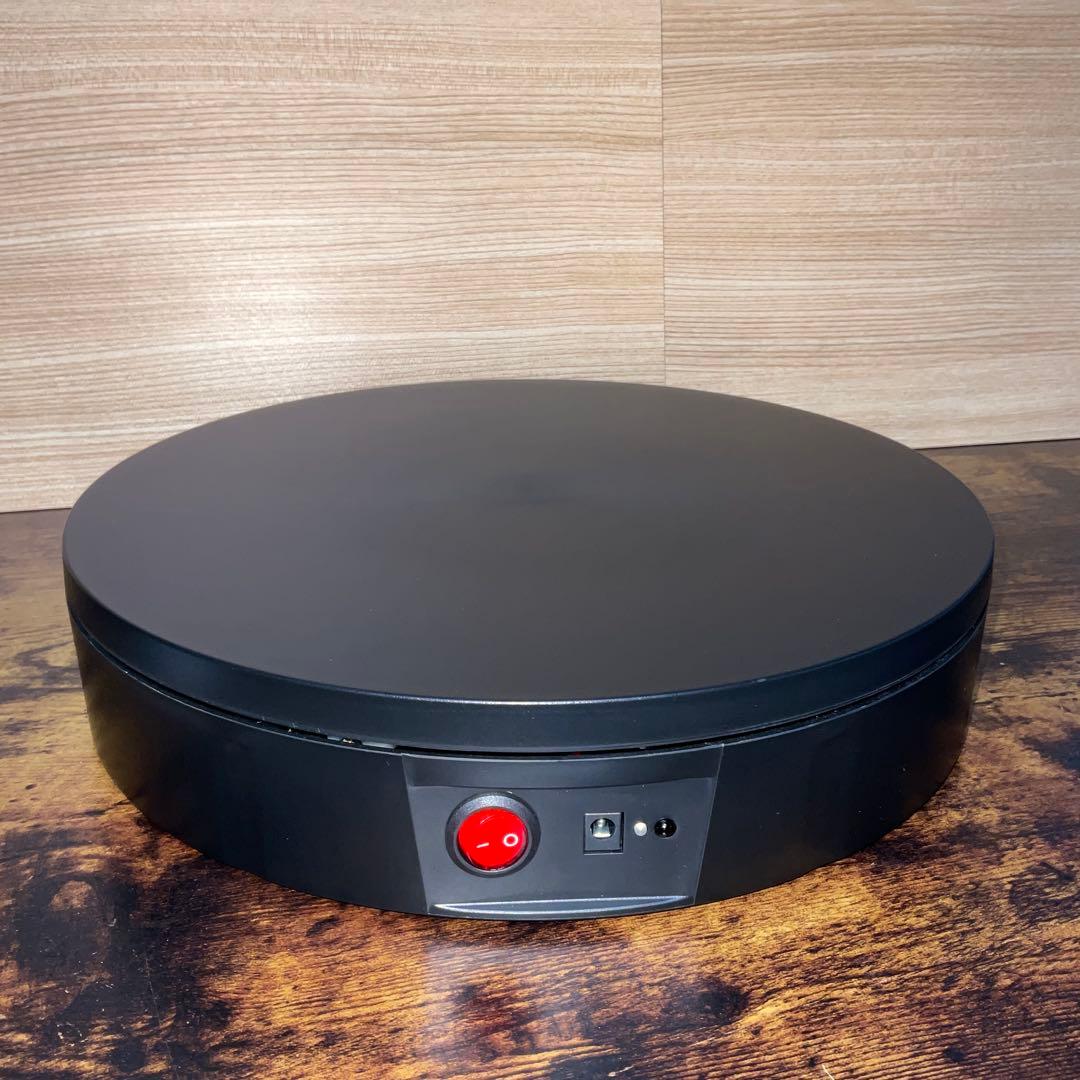 電動ターンテーブル カラーパネル リモコン付き ターンテーブル 黒 動作確認済