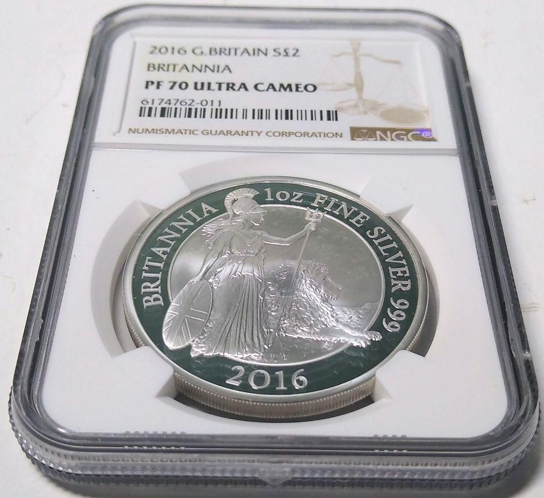 2016 ブリタニア ウナ ライオン 2ポンド銀貨 NGC PF70UC ②