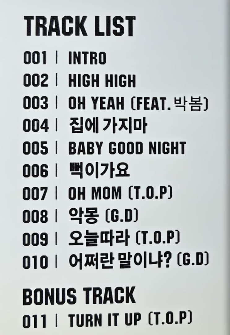 K-POP・アジア GD&TOP (BIGBANG) THE FIRST ALBUM Vol. 1