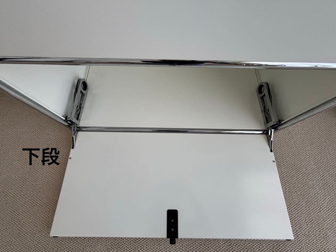 鍵付き2段2ドア　USMhaller USMハラー ピュアホワイト キャビネット