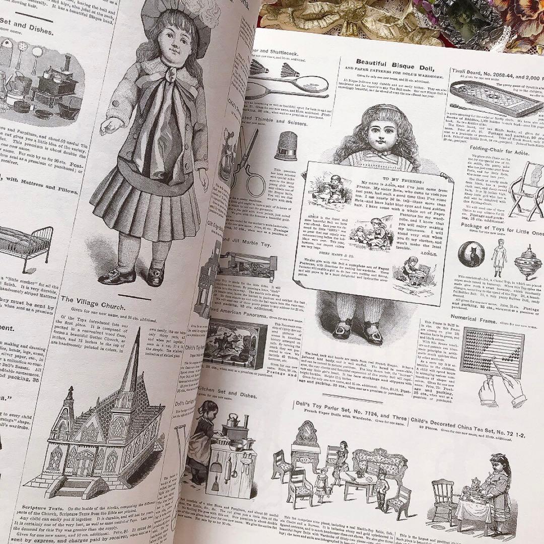 アンティークおもちゃ 復刻カタログ ビスクドール テディベア♡ジャンクジャーナル