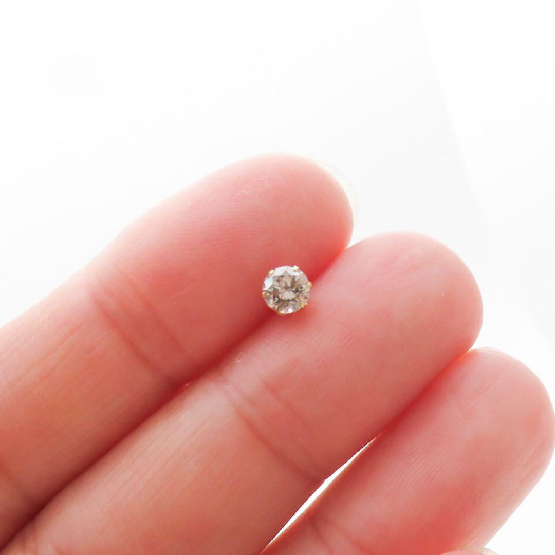 騎*音様 【本物保証】K18YG 天然ダイヤモンド 0.325ct 片耳ピアス