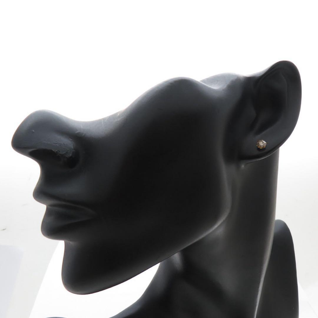 騎*音様 【本物保証】K18YG 天然ダイヤモンド 0.325ct 片耳ピアス