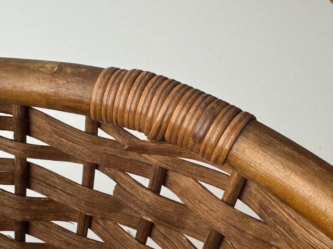 民藝 古道具 カゴ 丸型 バスケット