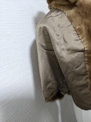 209　パステルミンク　毛皮　ボレロ　ケープ　コート　マント　ポンチョ　ショール