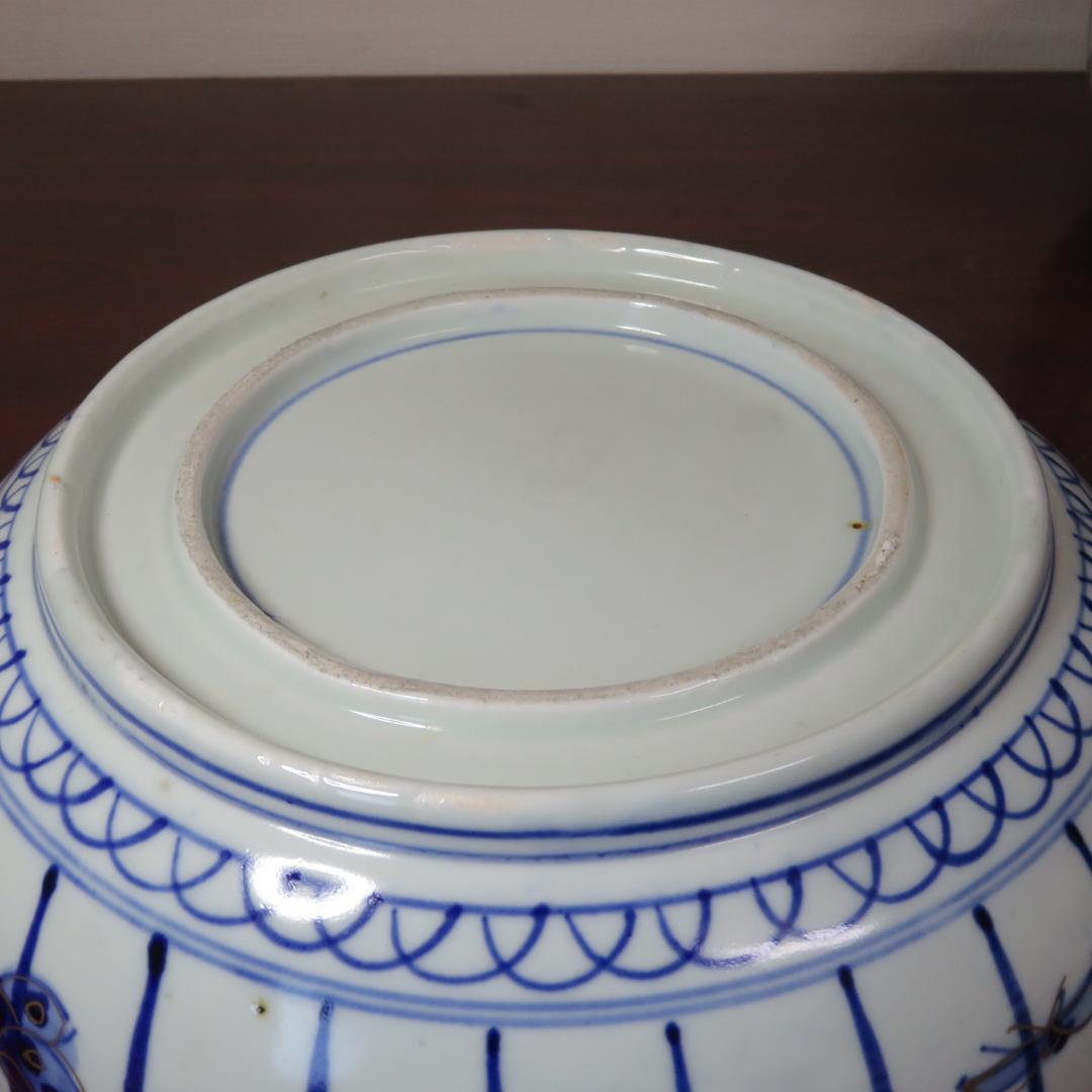 三組丼 山水 染付 二重高台 明治 三つ丼 三つ鉢 古伊万里 江戸 明治