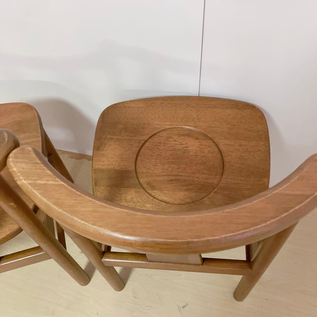 木製　ダイニングチェア　2脚セット　木製椅子　北欧　アームレスチェア