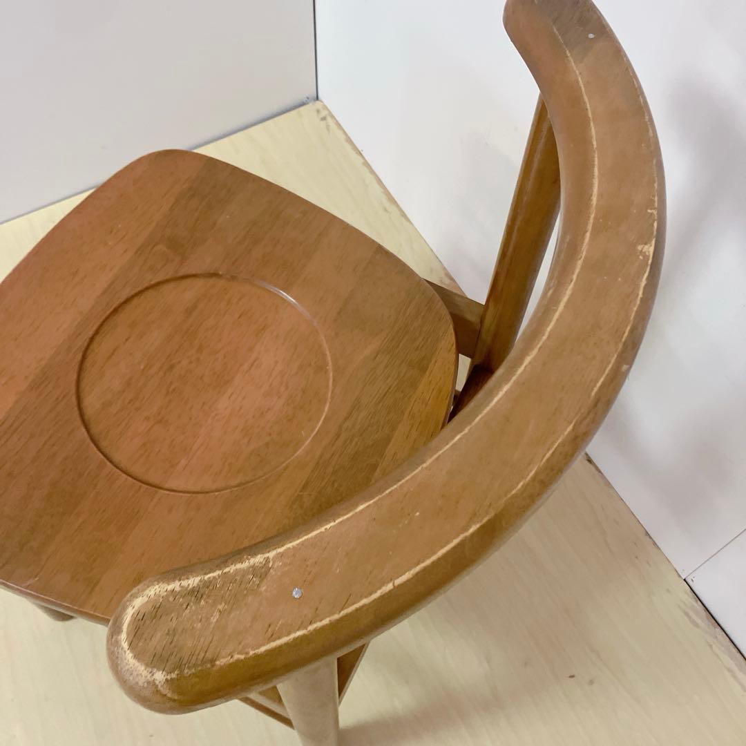 木製　ダイニングチェア　2脚セット　木製椅子　北欧　アームレスチェア