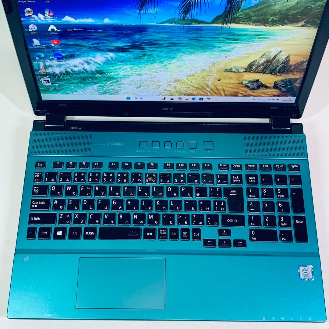 Core i7✨7世代✨SSD2TB✨32GB✨NEC✨グリーン✨ノートパソコン
