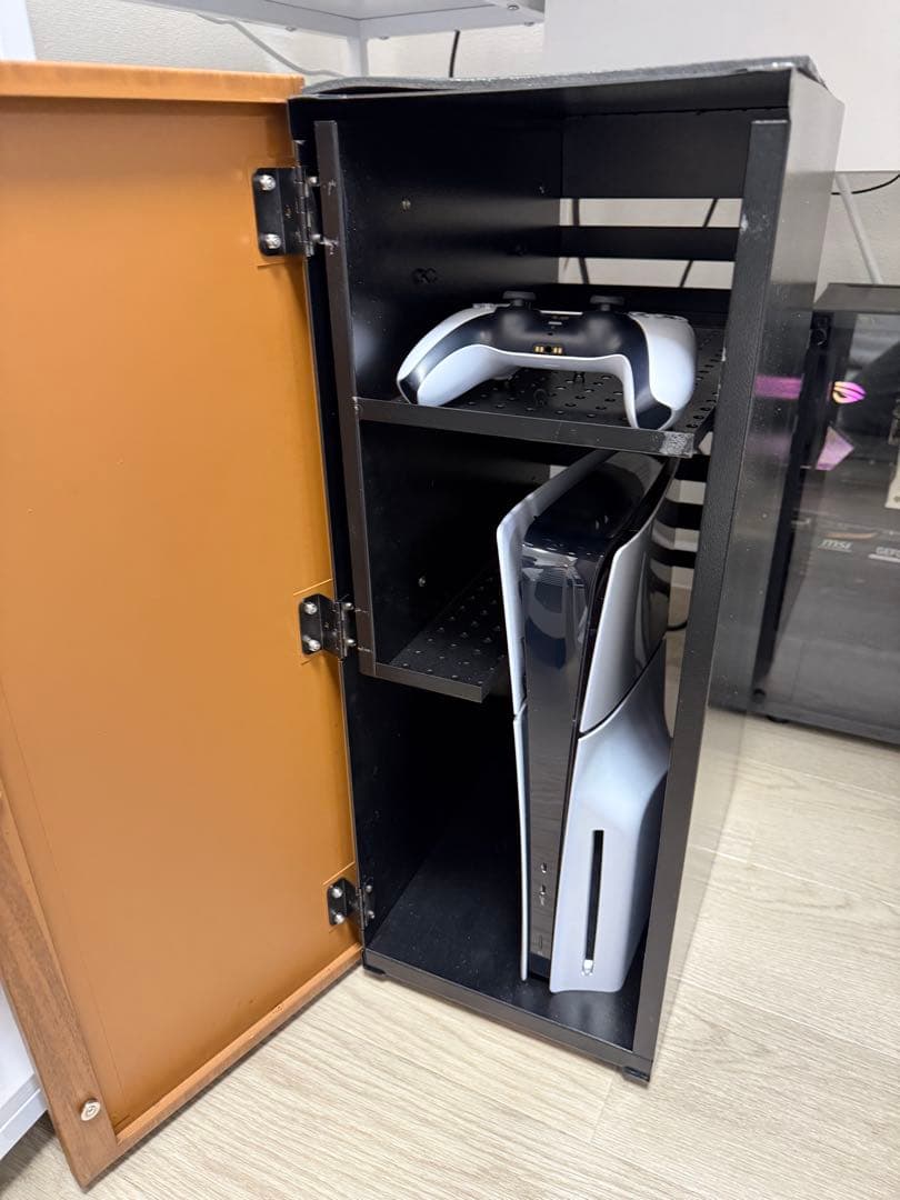 ゲーム機 収納 ラック ブラック 約W24×D36×H60cm ゲーム機